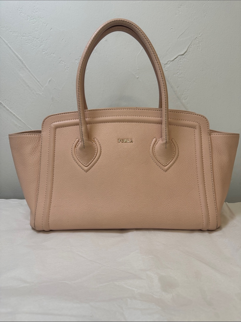 Furla Pink Blush Leather College Tote